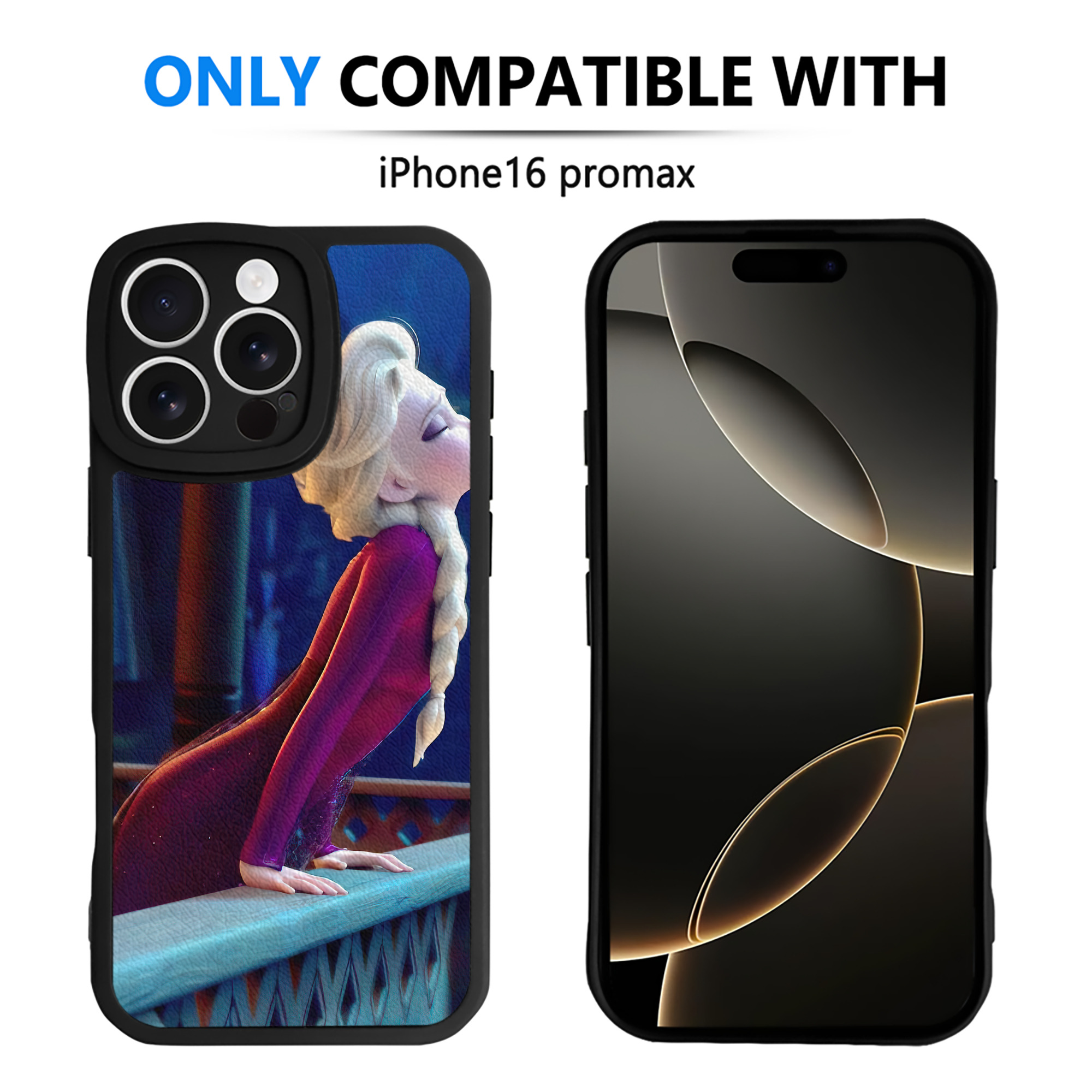 （画像用） アナと雪の女王 アンナ エルサ Frozen Anna Elsa 【iPhone 16シリーズ対応】シリコンスマホケース（レザー調） 材質：シリコン
